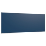 Wandtafel Stahlemaille blau, 300x120 cm, mit durchgehender Ablage, 